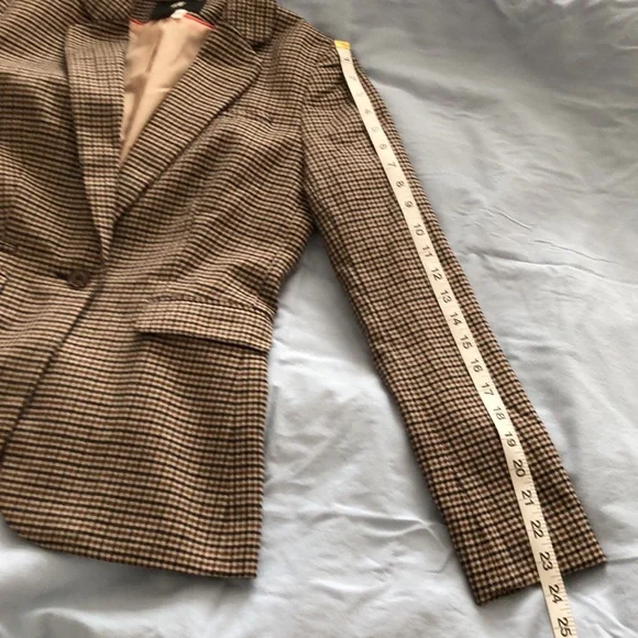 Brown checker blazer size 4 US. H&M brand in good condition - Picture 11 of 15